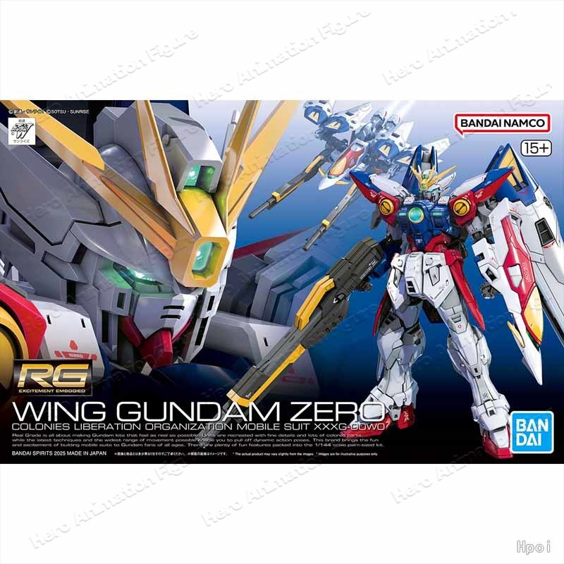 Model Kit Wing Zero - バンダイオリジナルモデルキットガンダム RG 1/144 ウイングガンダムゼロアニメアクションフィギュア組立モデルおもちゃモデルギフト男の子のための 130 ミリメートル