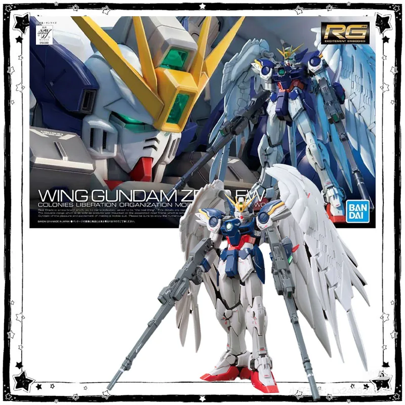 Model Kit Wing Zero - 在庫ありバンダイガンダムモデルキットアニメフィギュア RG 1/144 ウイングガンダムゼロ EW アニメアクションフィギュアコレクション組立モデルおもちゃ