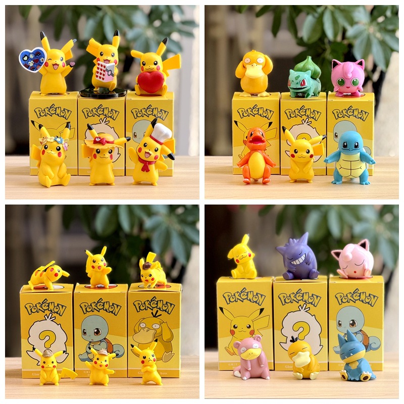 Model Kit Quick Pokemon - ポケモンピカチュウアニメ周辺機器ミニ Pvc フィギュアモデルデスクトップ装飾コレクションおもちゃ Pc ケース車の装飾品アニメファンギフト