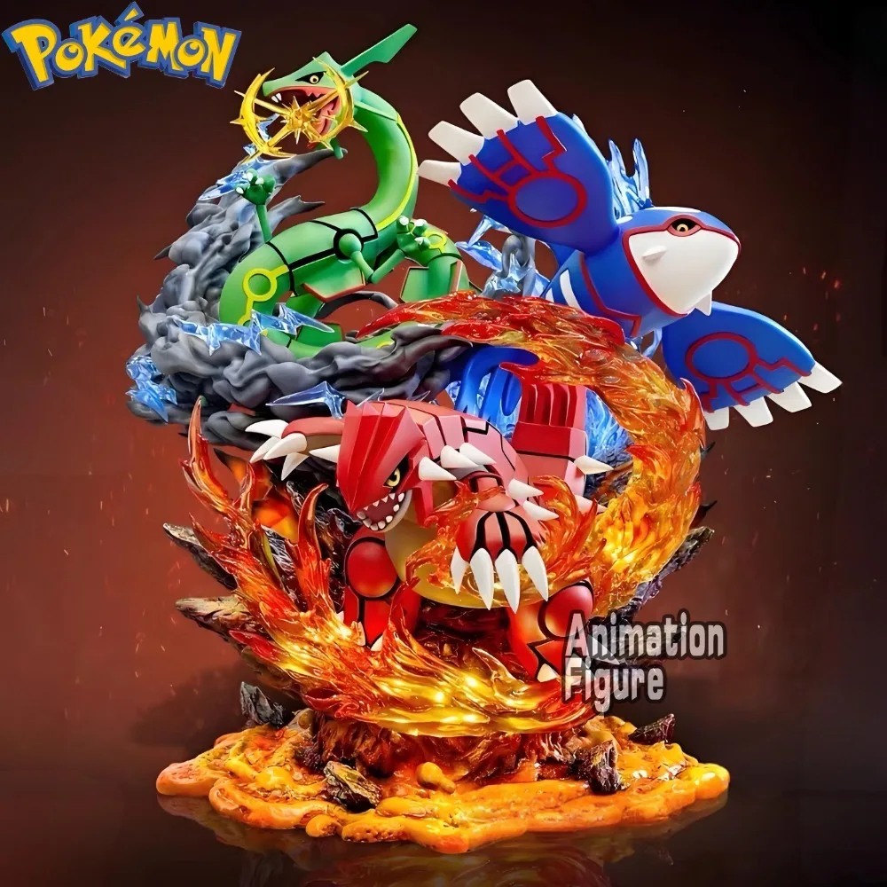 Model Kit Rayquaza - 35 センチメートル/13.78 インチアニメポケモンフィギュアグランドクレオラメガネザアクションフィギュア Pvc コレクションモデルのおもちゃ子供のためのギフト