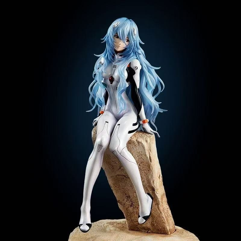 Model Kit Pacific Rim - 新作EVAアニメ「新世紀エヴァンゲリオン」綾波レイの座り姿フィギュア、美少女モデル装飾玩具