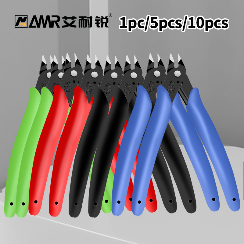 Model Kit Nippers - 1/5/10 個ウィッシュフルクランプ DIY 電子斜めペンチサイドカッティングニッパーワイヤーカッター 3D プリンタ部品黒/赤/緑/青