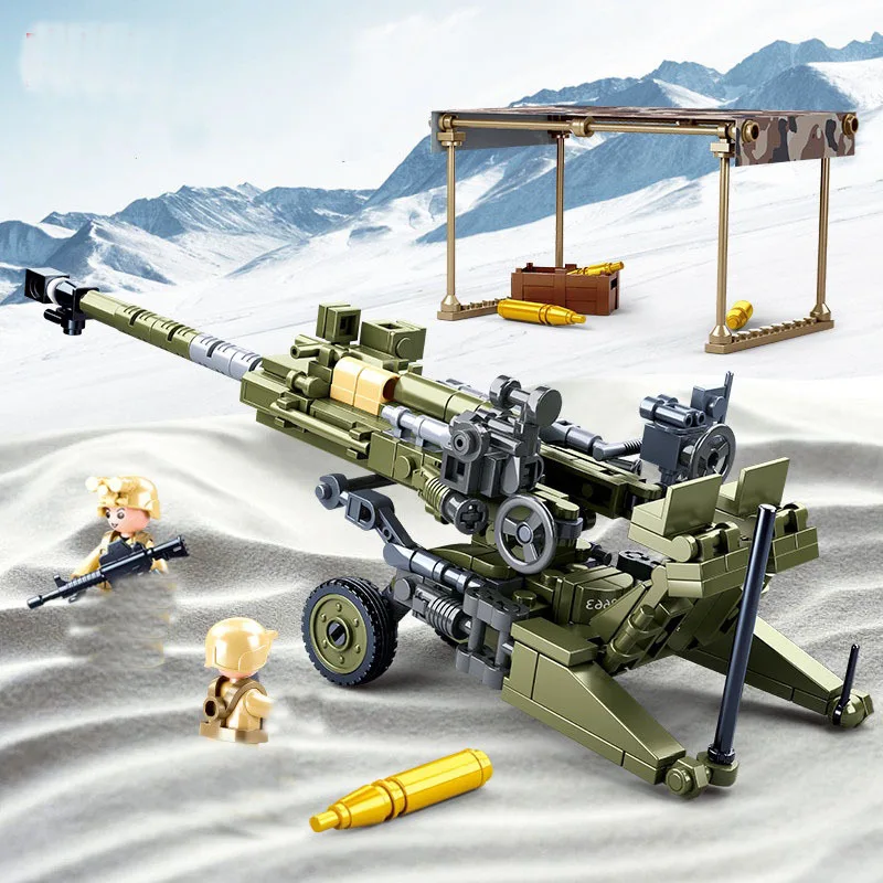 Model Kit Toy - アーミーライトホイイツァーモデルビルディングブロック、小型粒子互換レンガおもちゃ、建設キット、子供向けギフト