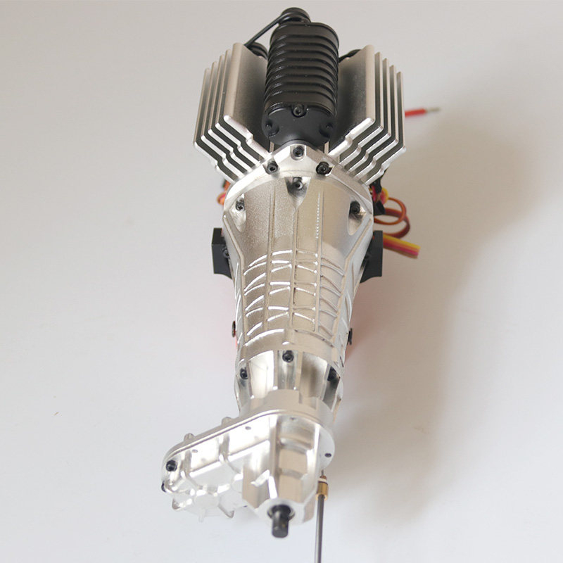 Model Kit Jdm - JDM-138 模擬金属エンジン 2速ギアボックスキット 1:10 Rc カーオフロードクライミングカーピックアップトラックモデルおもちゃ車部品用