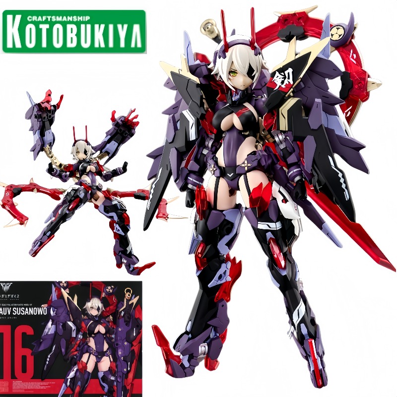 Model Kit Susanoo - オリジナルコトブキヤメガミデバイスアマツスーサヌーアクションフィギュアメカガールプラスチックモデルキットアニメグッズおもちゃデスク装飾