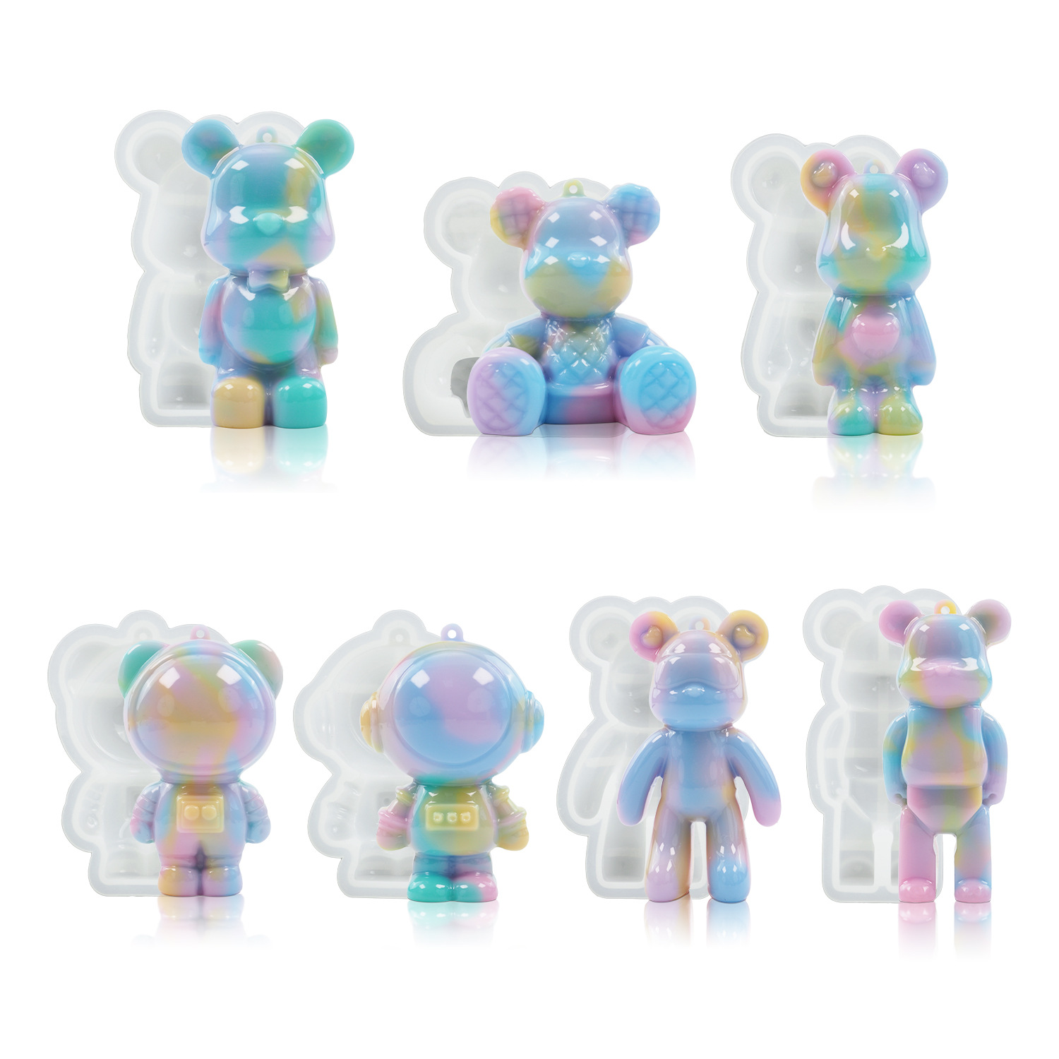 DIY クリスタルエポキシ樹脂モールド 3D リトルベア宇宙 - Model Kit Varnish のレビューと価格