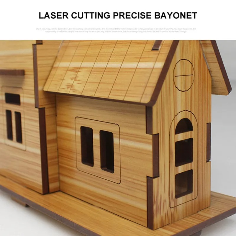 3D木製パズルモデルゲームコージーコテージDIY手作り機械式 - Model Kit House のレビューと価格