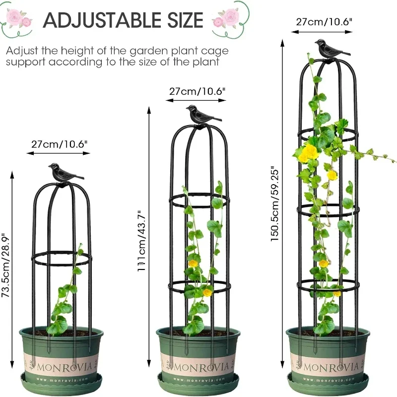 最高品質の庭用オベリスク型植物支柱、錆びないU字型のつる性植 - Model Kit Obelisk のレビューと価格
