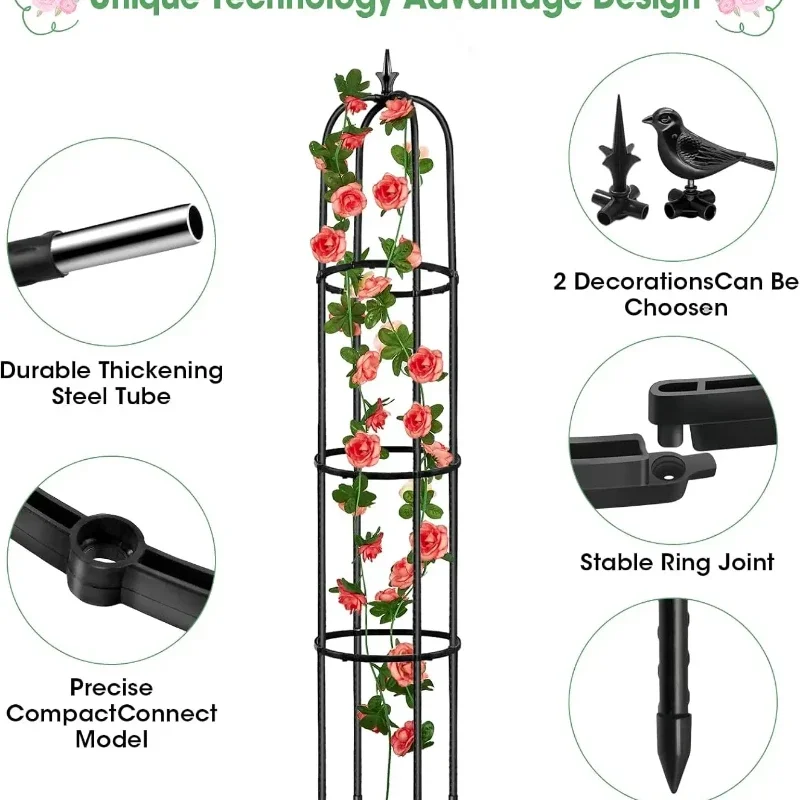 最高品質の庭用オベリスク型植物支柱、錆びないU字型のつる性植 - Model Kit Obelisk のレビューと価格