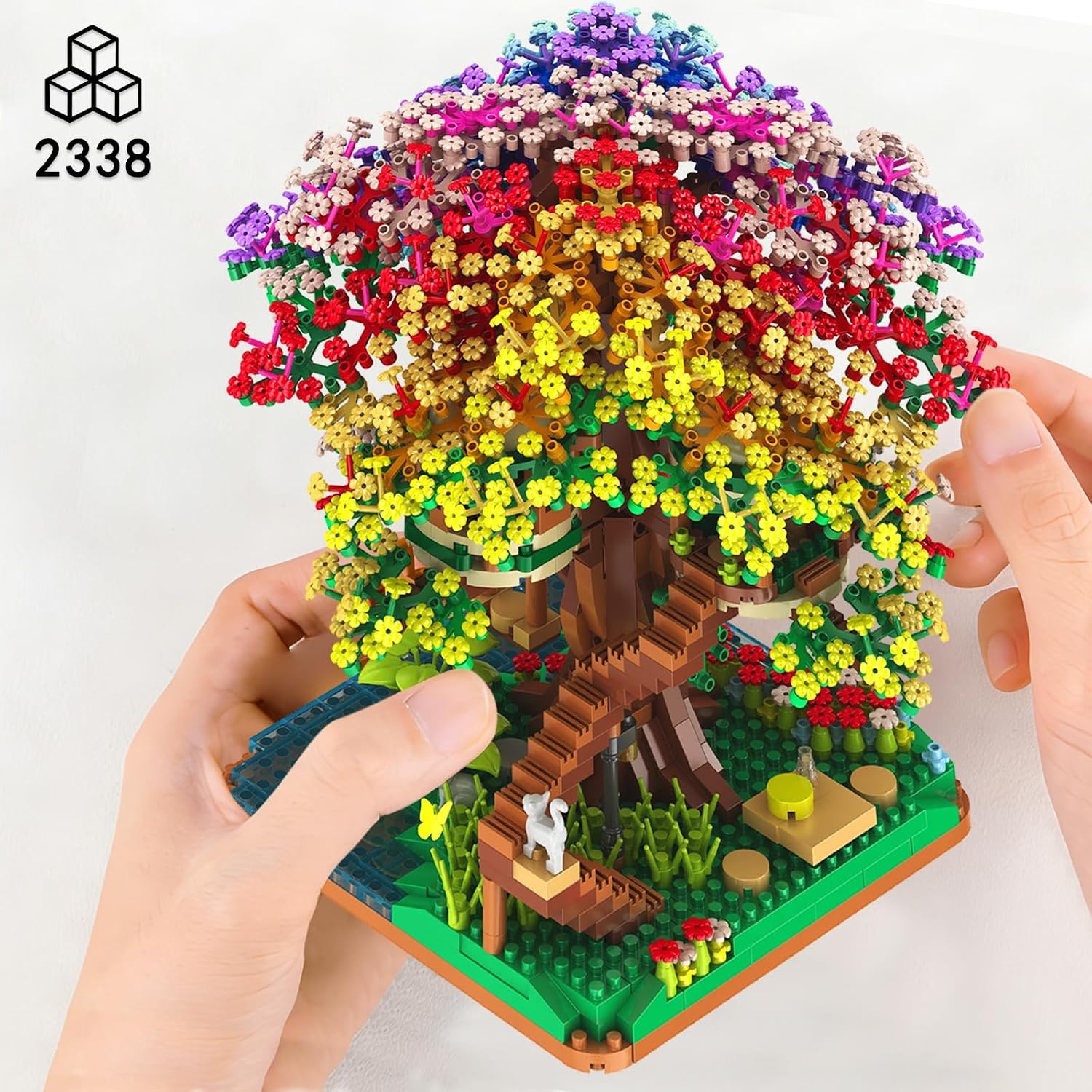 2338 個 DIY レインボーツリーハウスマイクロビルディ - Model Kit House のレビューと価格