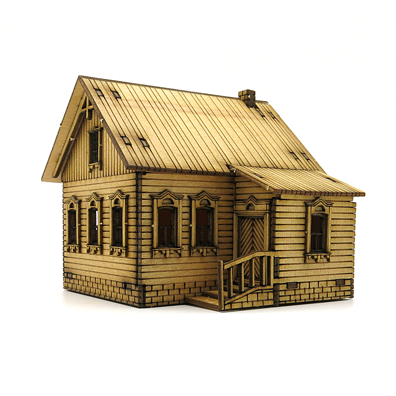 1/72 木製組み立てハウス ヨーロッパ建築 ロウハウス 店 - Model Kit House のレビューと価格