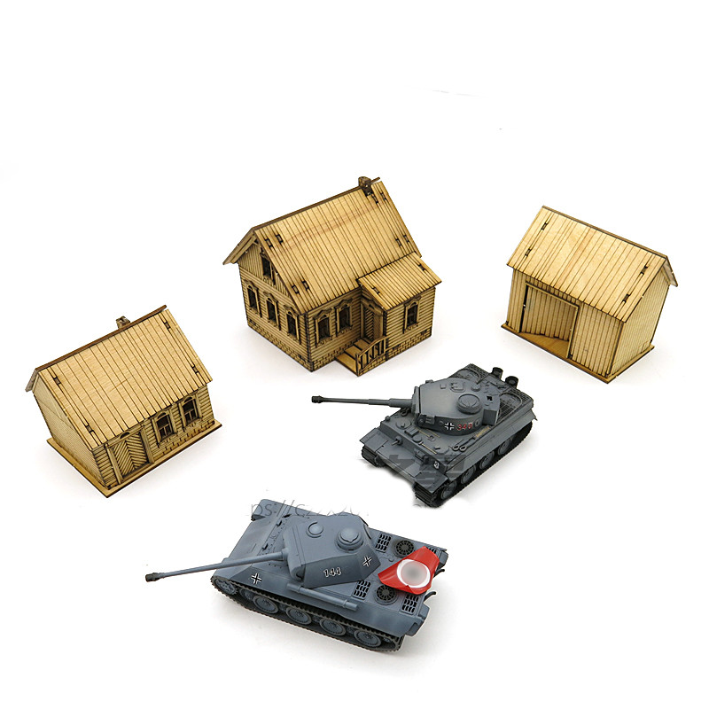 1/72 木製組み立てハウス ヨーロッパ建築 ロウハウス 店 - Model Kit House のレビューと価格