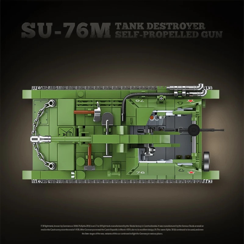 ソビエト軍のSU-76M駆逐戦車自走砲組立ブロック、子供向け - Model Kit Destroyer のレビューと価格