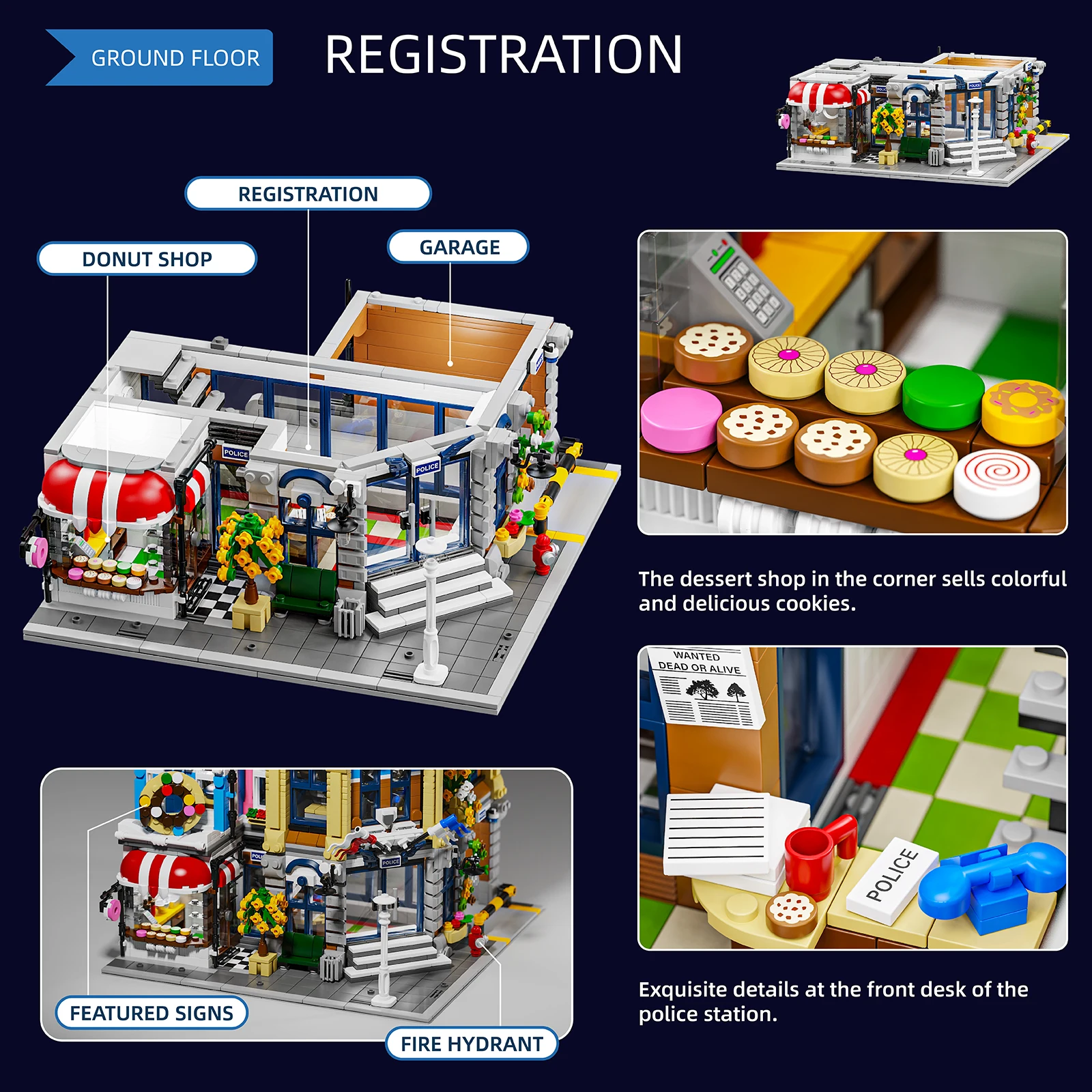 町警察署ハウス モジュール式建物 ブロック シティビュー ア - Model Kit Companies のレビューと価格