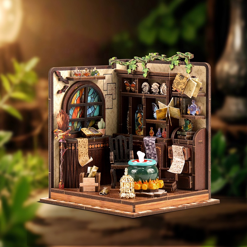 DIY木製ミニチュアモデルキット魔法のポーションワークショッ - Model Kit House のレビューと価格