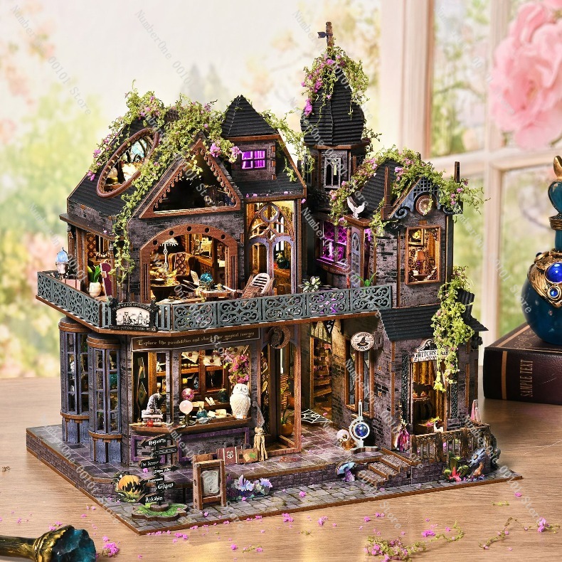 木製ミニチュアハウス 組み立てブロックモデルキット DIY  - Model Kit House のレビューと価格
