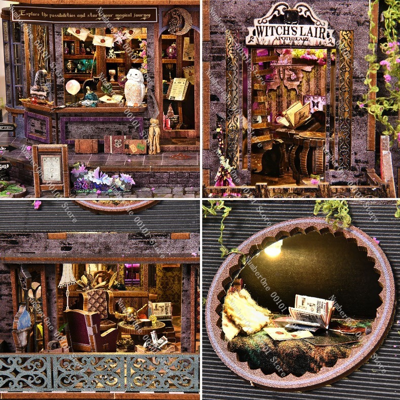 木製ミニチュアハウス 組み立てブロックモデルキット DIY  - Model Kit House のレビューと価格