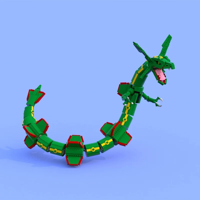 1417 個 MOC ポケモンレイクワザ作成モデルビルディン - Model Kit Rayquaza のレビューと価格
